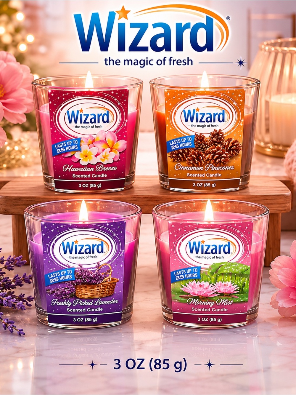 Wizard Scented Candle 4 different sent to pick from – sold individually